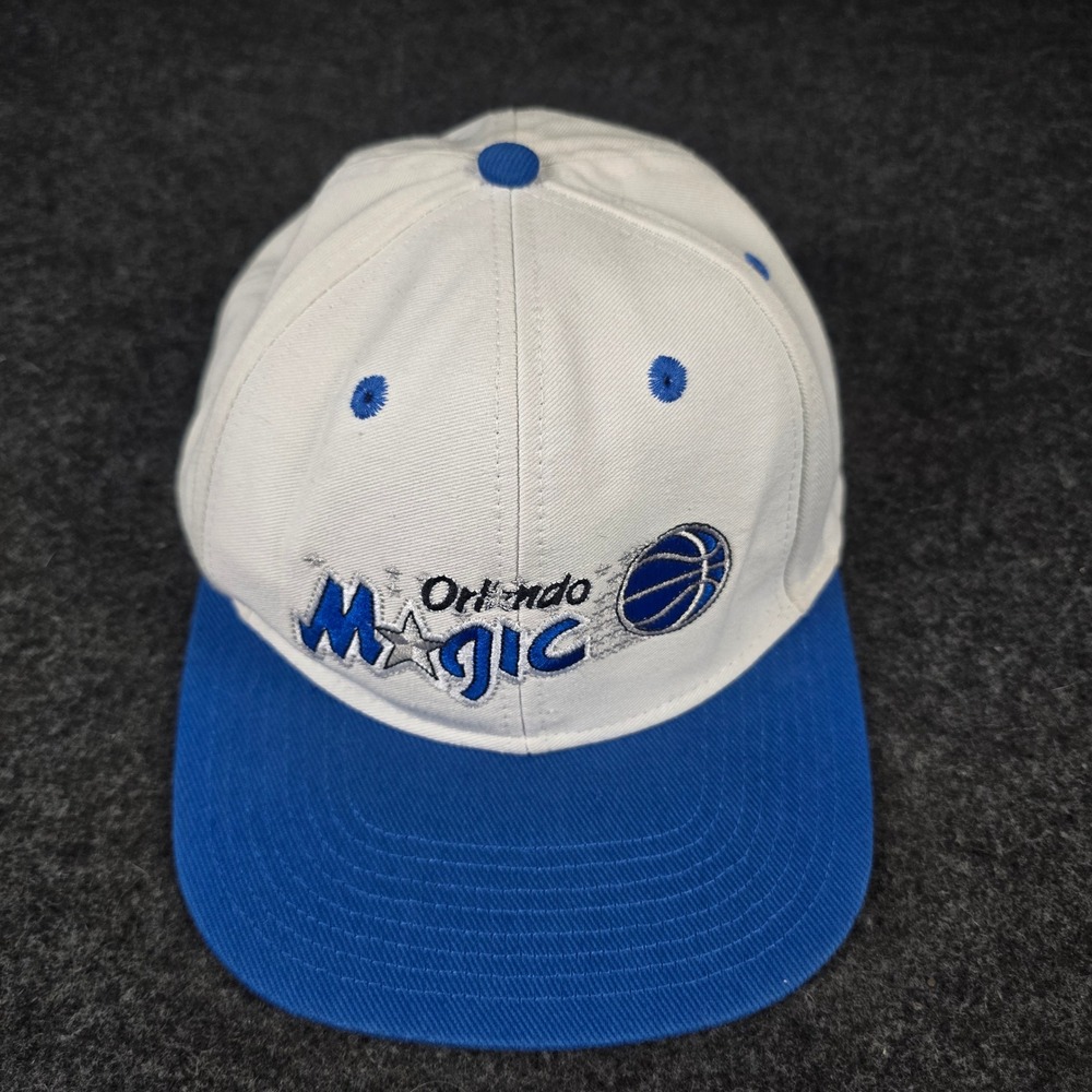 Orlando Magic Adidas Hardwood Classics Snapback Hat White Blue NBA Basketball